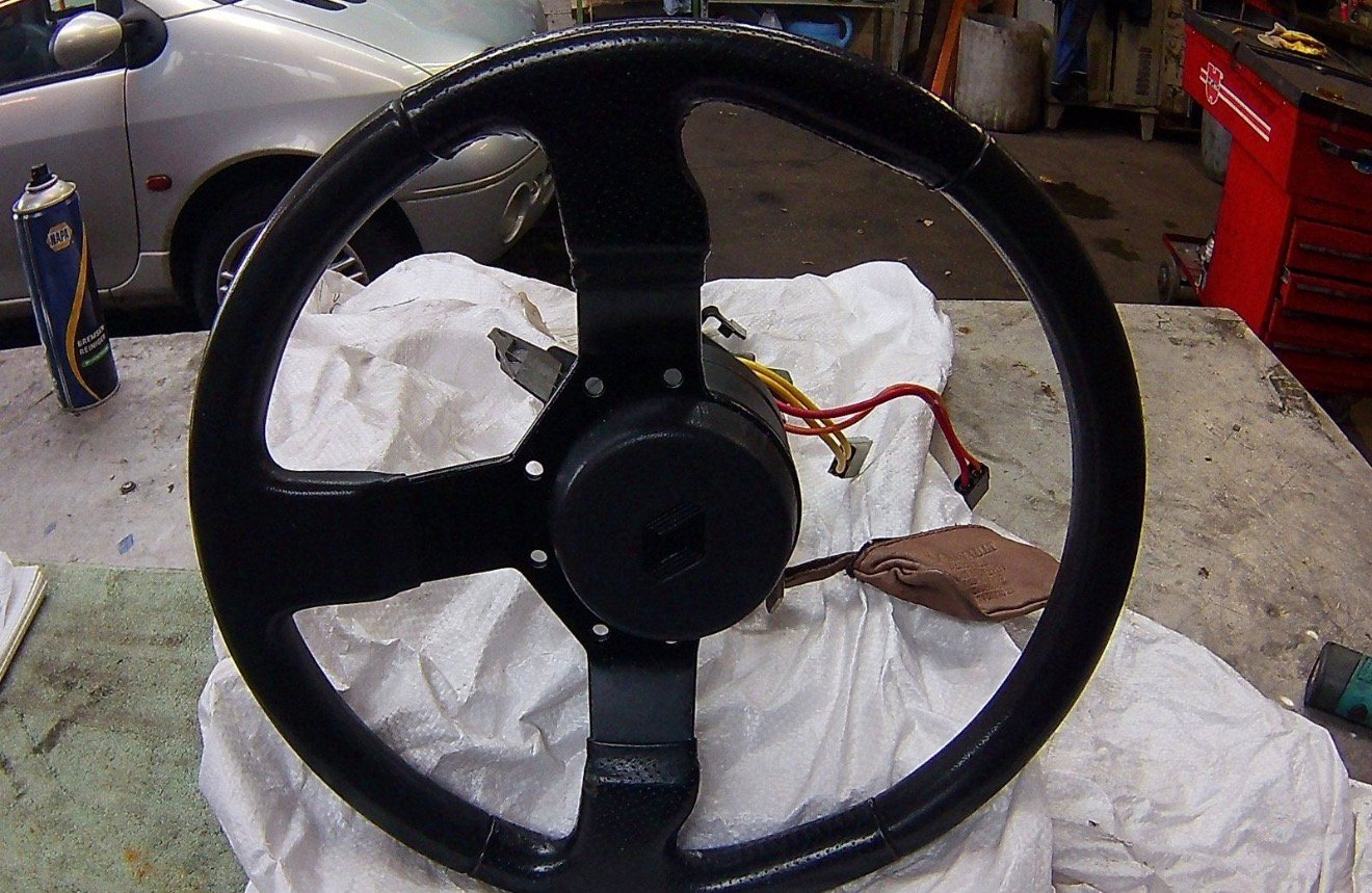 Colonne de direction complète + volant cuir Renault R5 B/C 40 S (R5 GT Turbo)